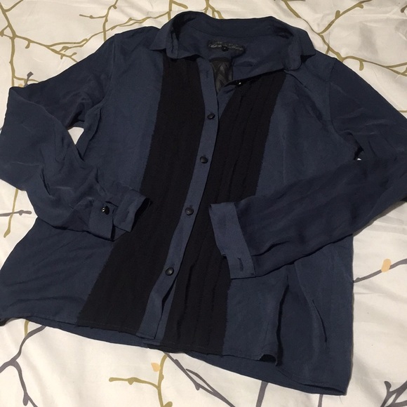 Rag & Bone Silk Button Front Shirt - Picture 2 of 6